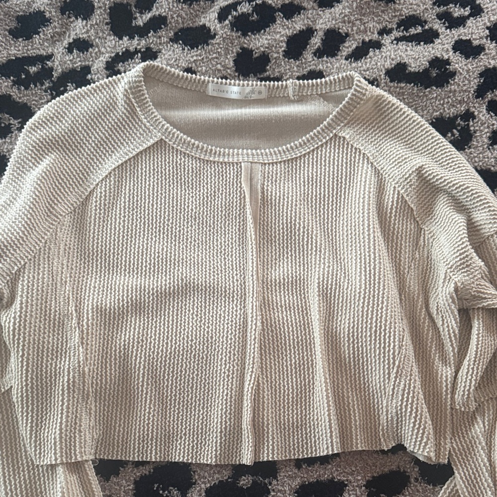 Altar'd State Cream Knit Sweater